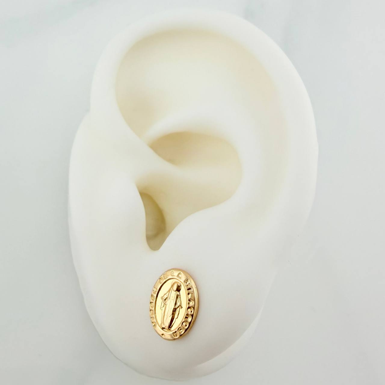 Topos Virgen Milagrosa 0.85gr / 7.5mm Oro Amarillo 18K %