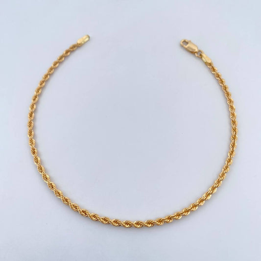 Pulso Lazo 1.5gr / 18.7cm / 2.1mm Oro Amarillo +3 18K &