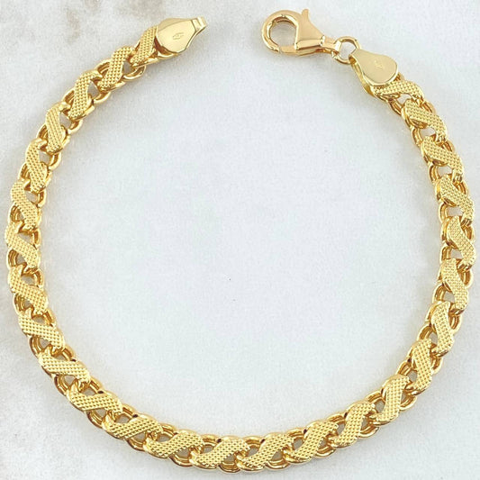Pulso Aro Seguido Doble 10.65gr / 20cm / Oro Amarillo +3 18K *