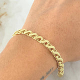 Pulso Aro Seguido Doble 10.65gr / 20cm / Oro Amarillo +3 18K ©