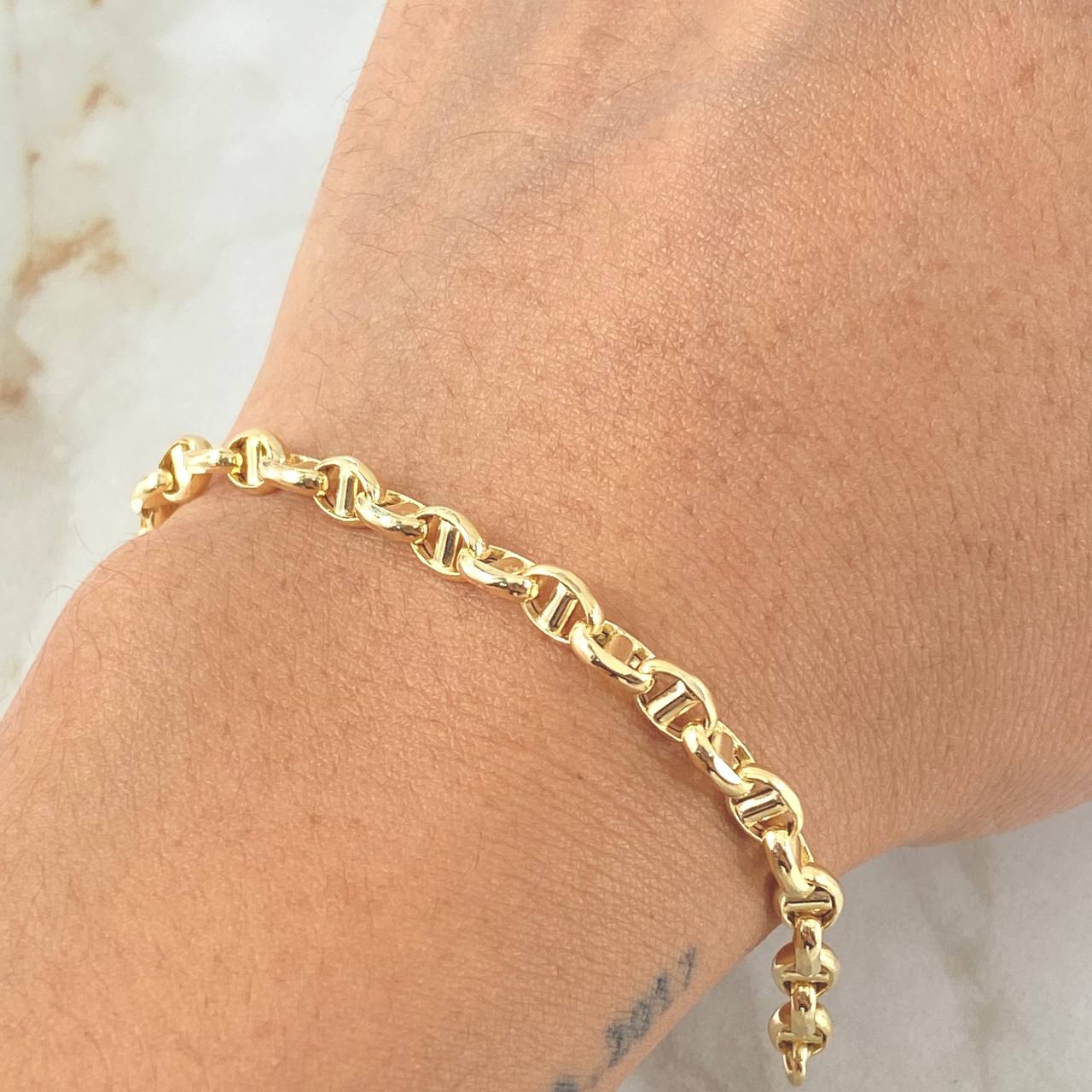 Pulso Marinero 5.3gr / 20cm / 4.4mm Oro Amarillo +3 18K ©