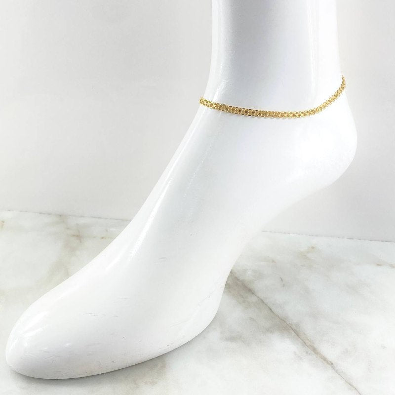 Tobillera China 4gr / 25cm / Oro Amarillo +1 18K *