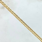 Pulso Cubano Reticulado 1.9gr / 19cm / Oro Amarillo +3 18K ©