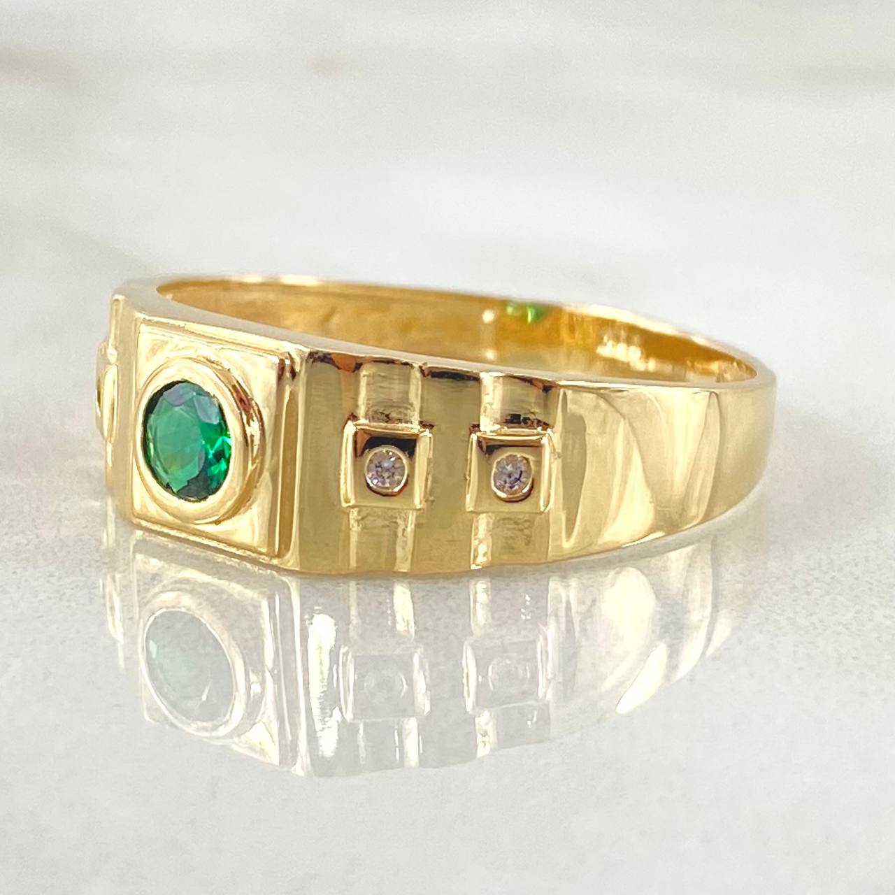 Anillo Bisel 4.6gr / T11 1/4 / Oro Amarillo 18K *