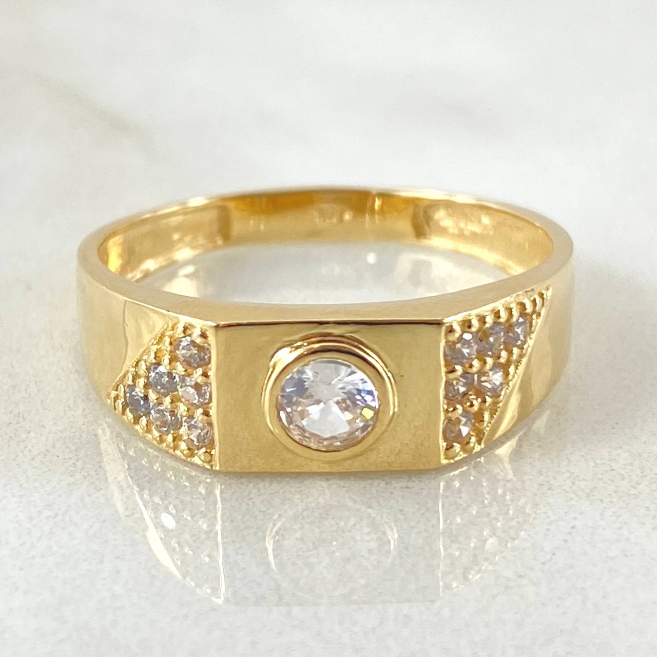 Anillo Bisel 4.45gr / T11 / Oro Amarillo 18K *