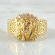 Anillo Rostro de Cristo 6.8gr / T10 / Oro Amarillo 18K *