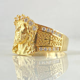 Anillo Rostro de Cristo 6.8gr / T10 / Oro Amarillo 18K *
