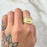Anillo Rostro de Cristo 6.8gr / T10 / Oro Amarillo 18K *