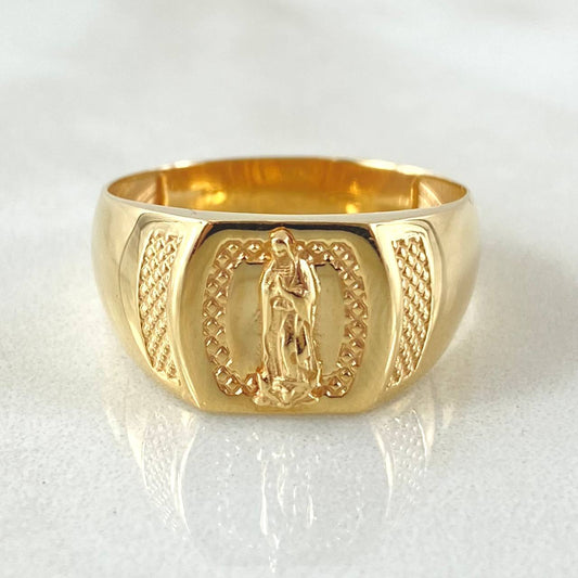 Anillo Virgen Guadalupe 2.7gr / T7 3/4 / Oro Amarillo 18K *