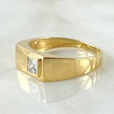 Anillo Recuadro Liso 4.55gr / T9 1/2 / Oro Amarillo 18K *