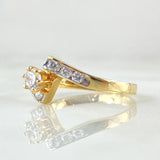 Anillo Solitario Zig-Zag 2.25gr / T6 / Oro Amarillo 18K *