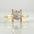 Anillo Solitario Lineal 1.5gr / T6 / Oro Amarillo 18K *