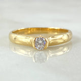 Anillo Solitario Liso Grueso 2.3gr / T6 3/4 / Oro Amarillo 18K *