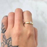 Anillo Solitario Liso Grueso 2.3gr / T6 3/4 / Oro Amarillo 18K *