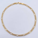 Tobillera Figaro 2.3gr / 24.1cm / 3.1mm Oro Amarillo +1 18K $
