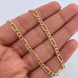 Tobillera Figaro 2.3gr / 24.1cm / 3.1mm Oro Amarillo +1 18K $