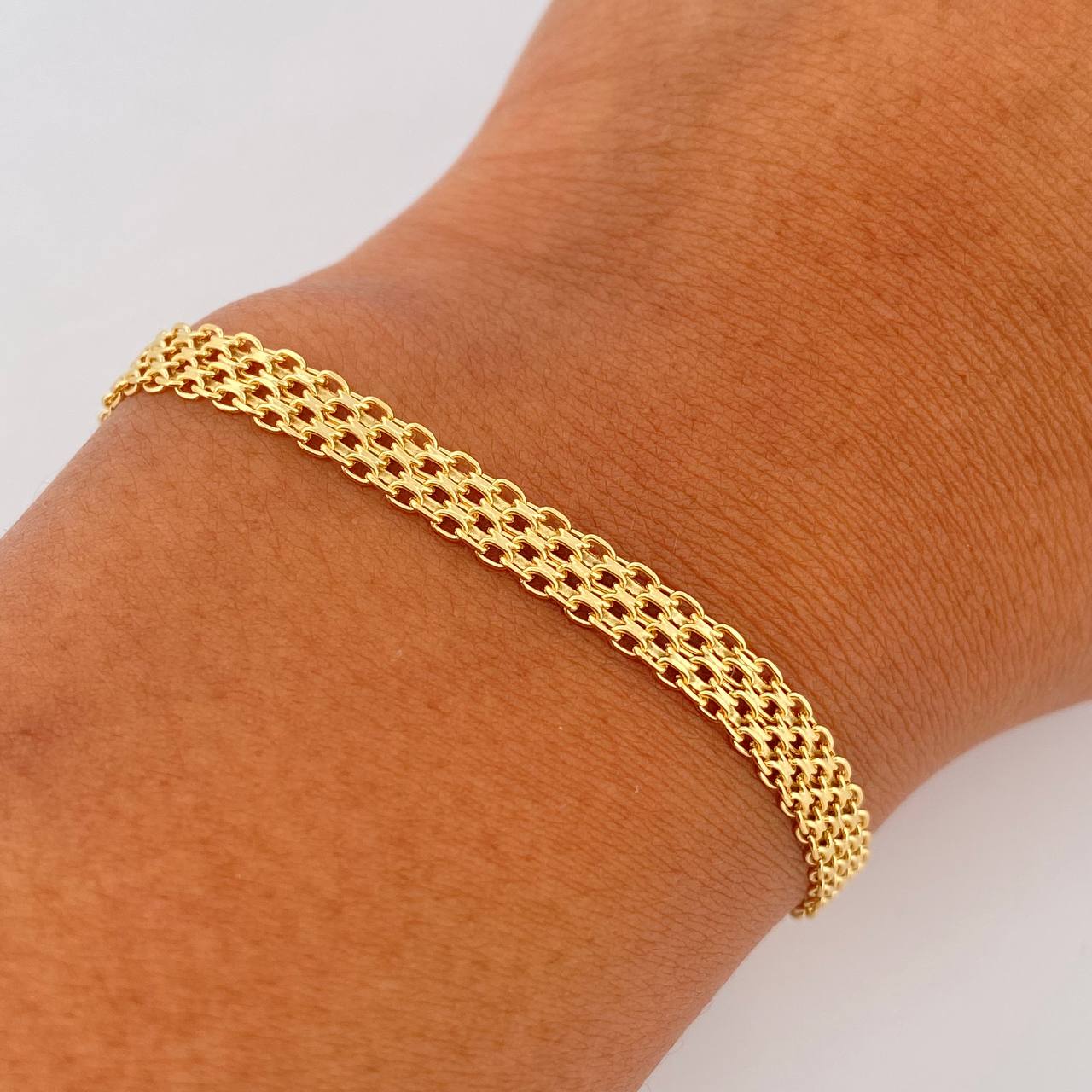 Pulso Chino 5.55gr / 19cm / 4.5mm Oro Amarillo +0 18K $
