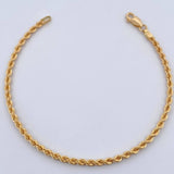 Pulso Lazo 2.15gr / 18.9cm / 2.5mm Oro Amarillo +3 18K $