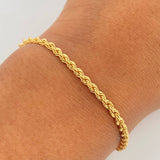 Pulso Lazo 2.15gr / 18.9cm / 2.5mm Oro Amarillo +3 18K $