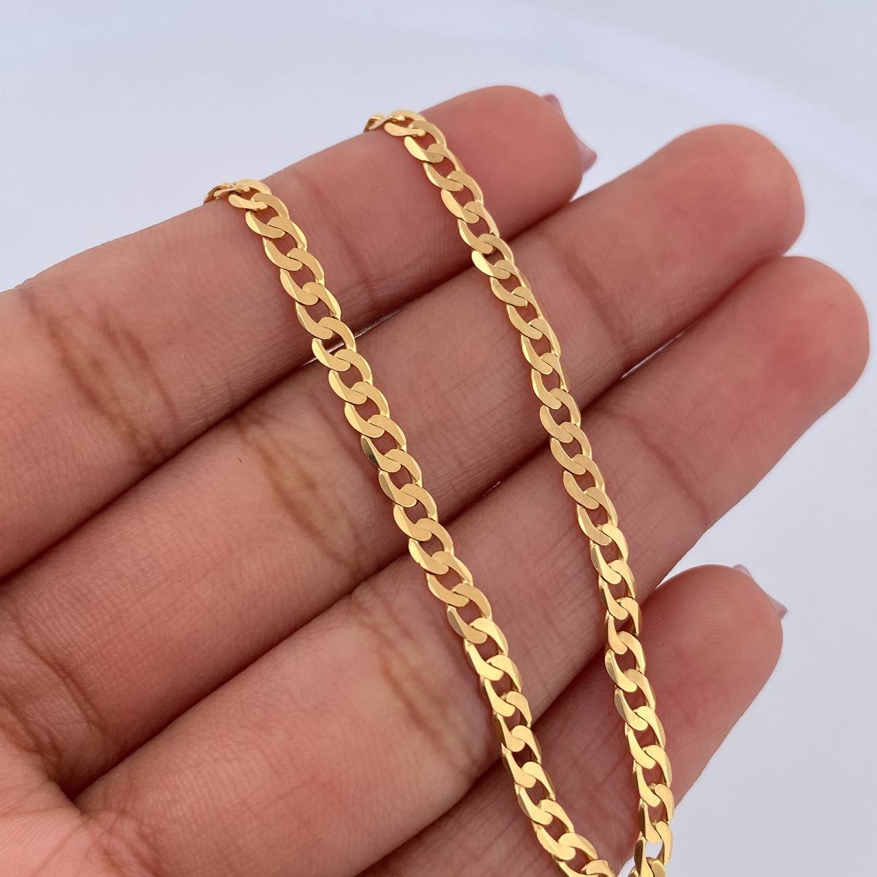 Pulso Cubano 3.75gr / 21.5cm / 2.9mm Oro Amarillo +0 18K $