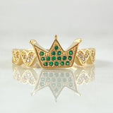 Anillo Corona Corazones 2.75gr / T6 1/2 / Oro Amarillo 18K ©