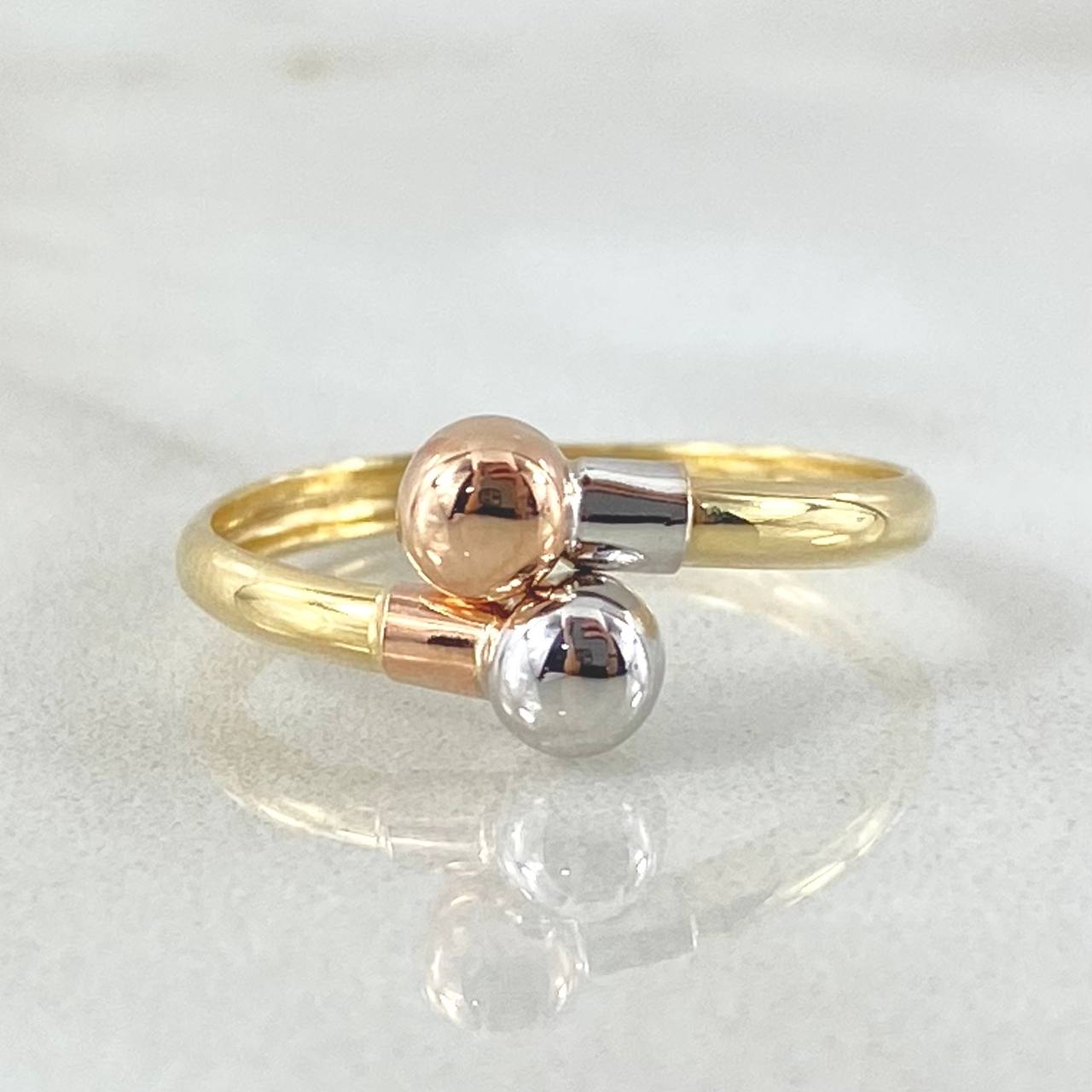 Anillo Tu Y Yo 1.05gr / T5 / Tres Oros 18K ©