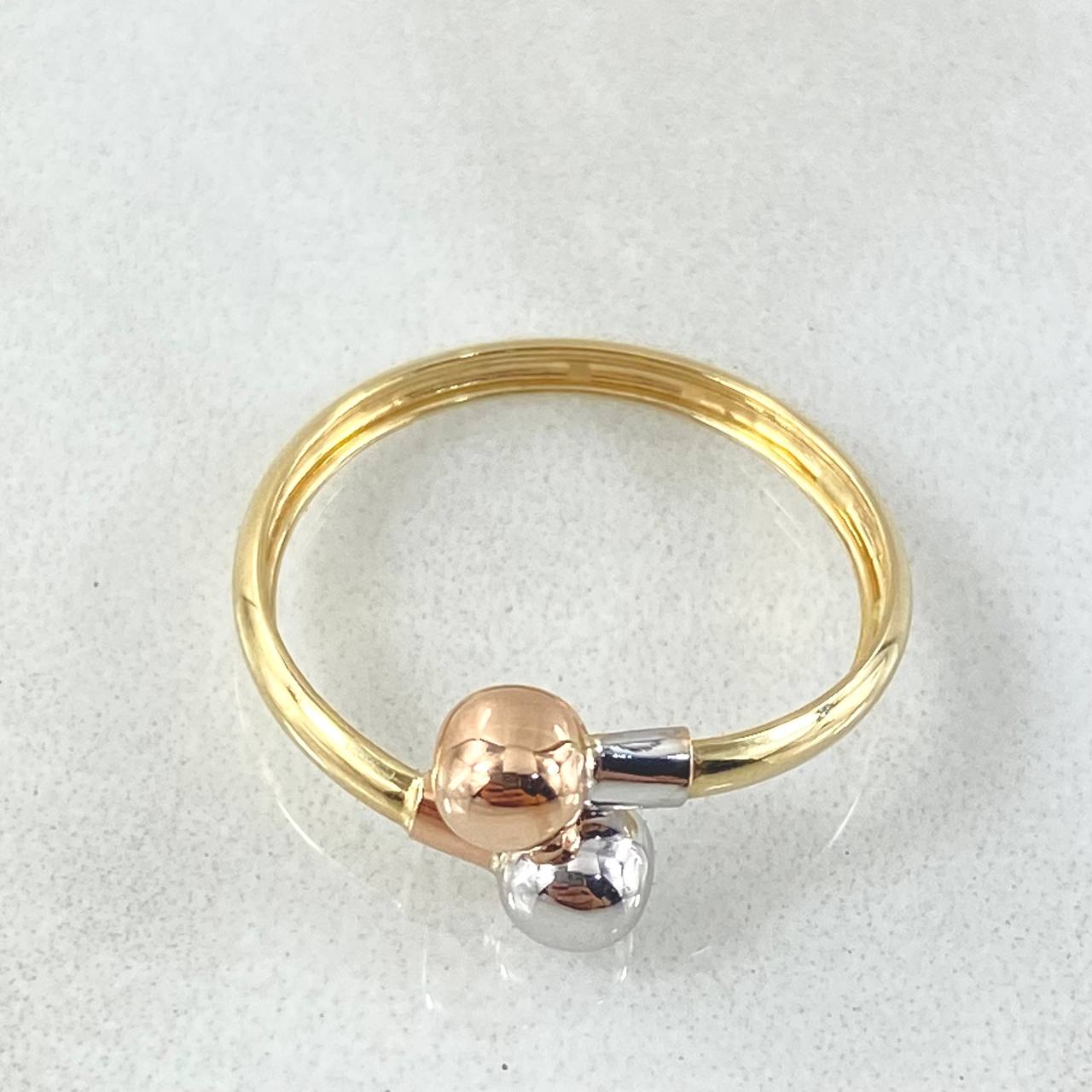Anillo Tu Y Yo 1.05gr / T5 / Tres Oros 18K ©