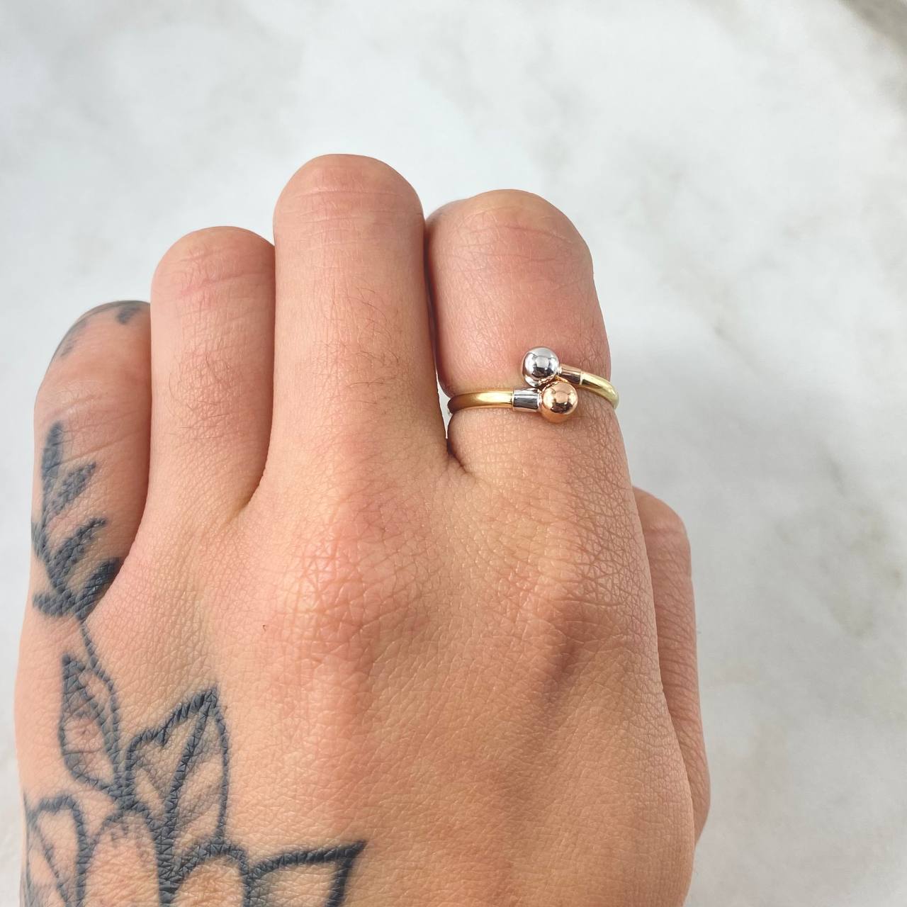 Anillo Tu Y Yo 1.05gr / T5 / Tres Oros 18K ©