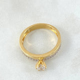 Anillo Solitario Carril Tupido 3gr / T6 1/4 / Oro Amarillo 18K ©