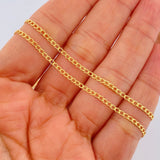 Cadena Cubana 2.2gr / 59.8cm / Oro Amarillo +1 18K $