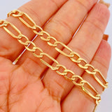 Cadena Figaro 11.1gr / 60cm / Oro Amarillo +1 18K $