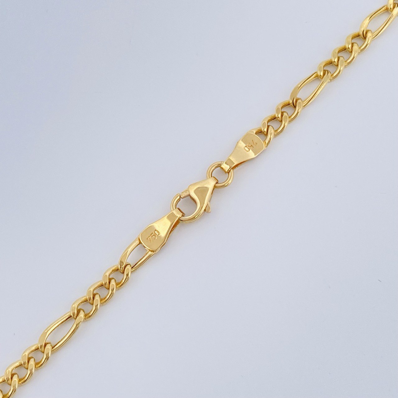 Cadena Figaro 7.3gr / 65.5cm / Oro Amarillo +1 18K $
