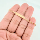 Pulso Bebé Roll-On Placa Octagonal Curva 2.35 g / 16.5 cm-15.5cm / 2.8 mm Oro Amarillo 18K