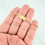 Pulso Bebé Roll-On Placa Nube Angel 2.15 g / 14.5 cm-13cm / 2.9 mm Oro Amarillo 18K