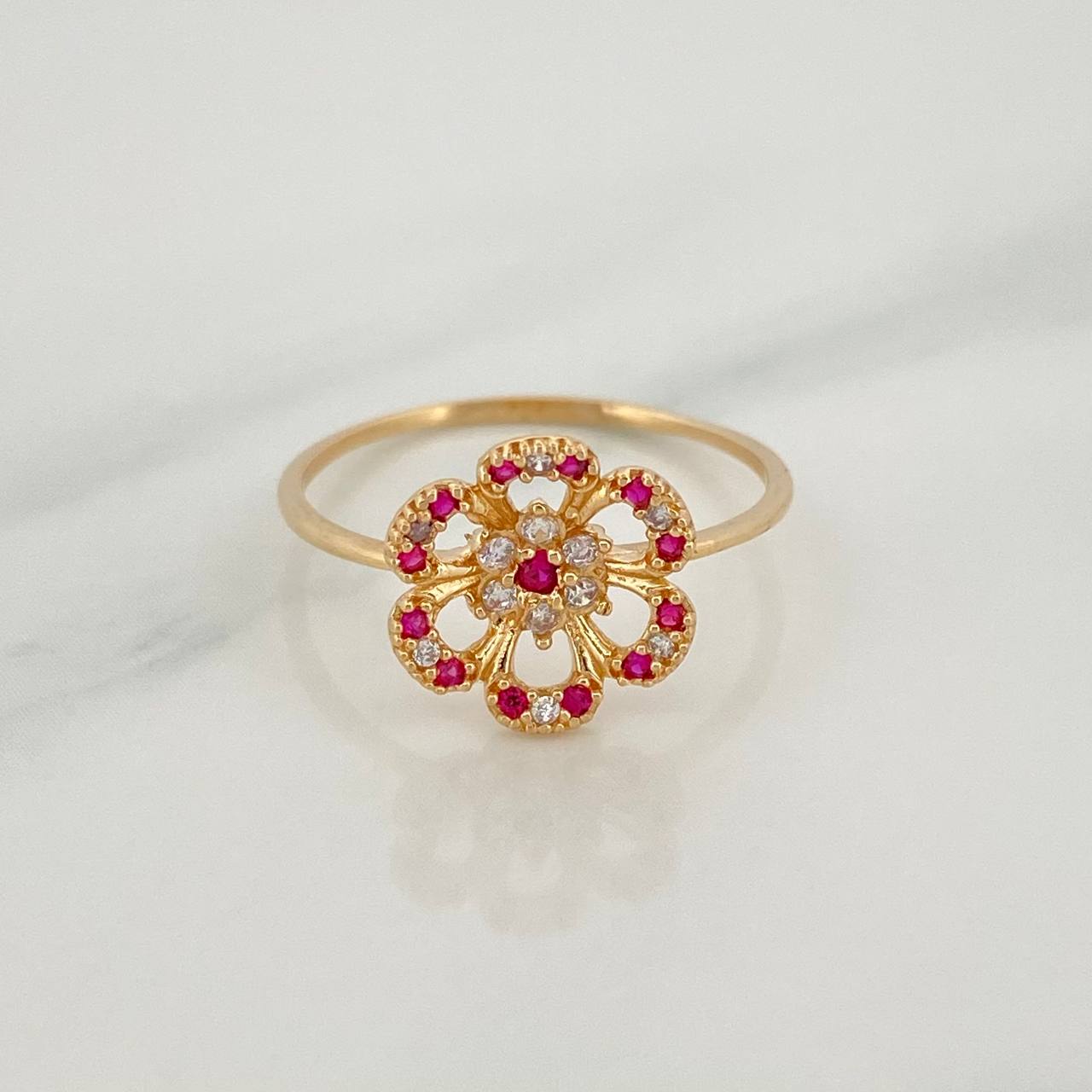 Anillo Amapola 1.55 g / T7 1/4 Oro Amarillo 18K