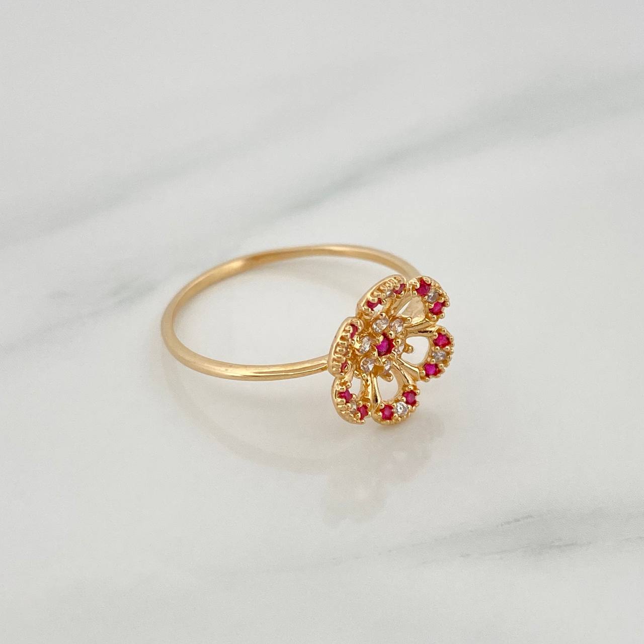 Anillo Amapola 1.55 g / T7 1/4 Oro Amarillo 18K