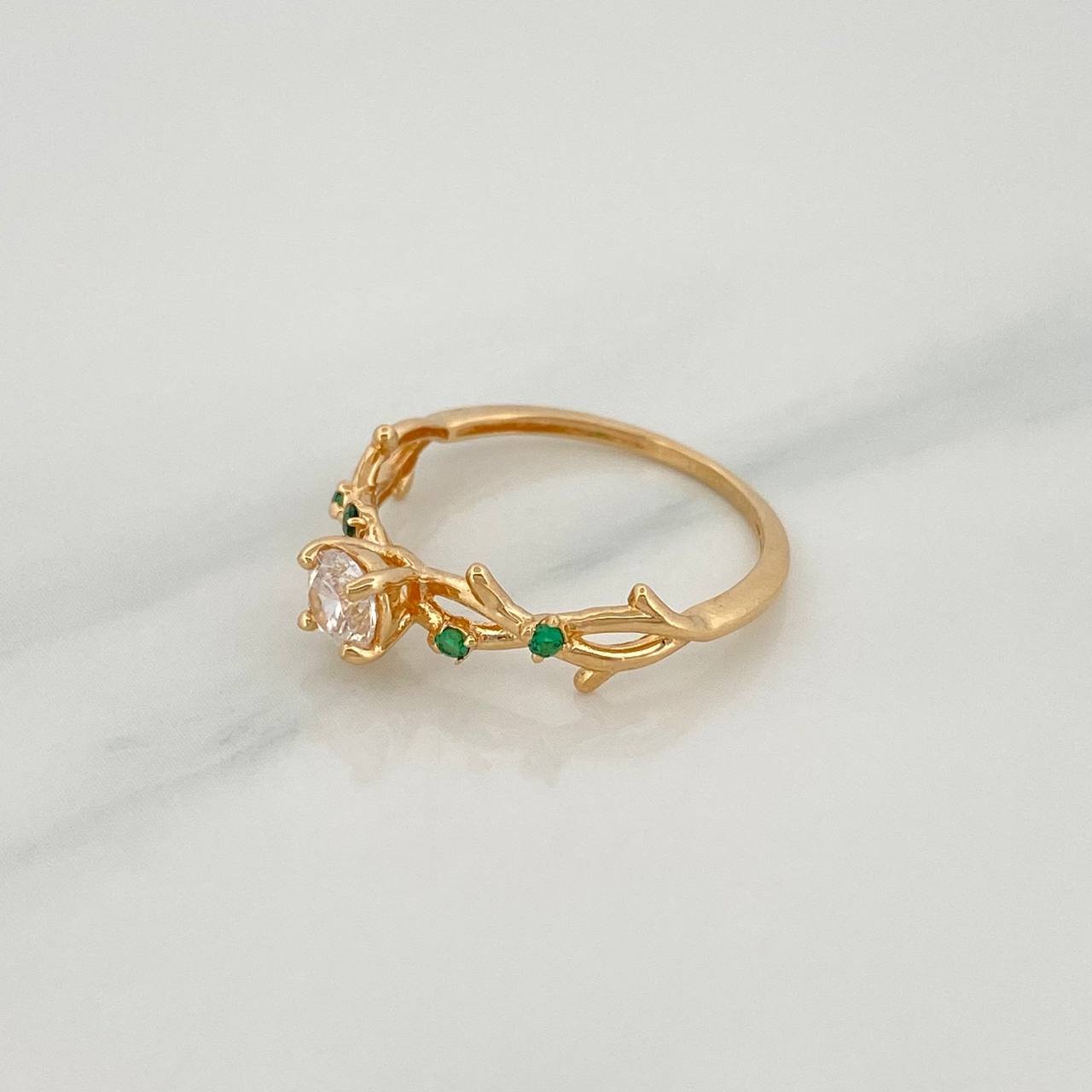 Anillo Solitario Líneas Cruzadas 1.8 g / T6 1/2 Oro Amarillo 18K