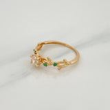 Anillo Solitario Líneas Cruzadas 1.8 g / T6 1/2 Oro Amarillo 18K