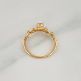 Anillo Solitario Líneas Cruzadas 1.8 g / T6 1/2 Oro Amarillo 18K