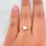 Anillo Solitario Líneas Cruzadas 1.8 g / T6 1/2 Oro Amarillo 18K