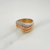 Anillo Curva 6.65 g / T7 1/4 Tres Oros 18K