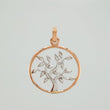 Dije Árbol De La Vida 2.25 g / 3 cm Dos Oros Blanco Rosa 18K