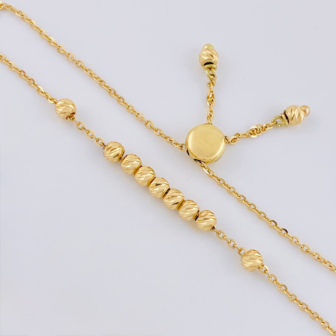 Pulso Modulable Aro Seguido Linea Septima 1.95 g / 22 cm - 4 cm / 1.2 mm Oro Amarillo 18K