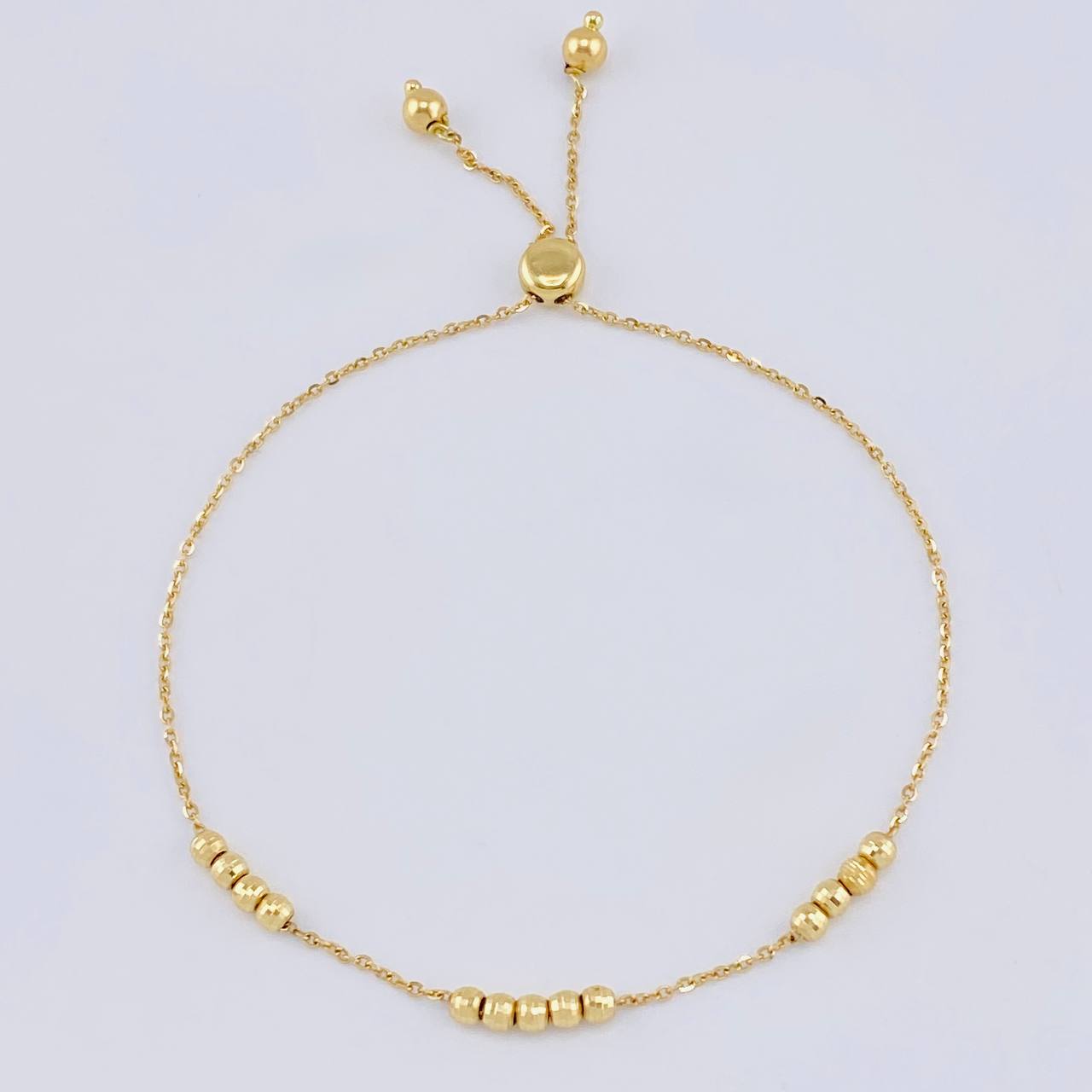 Pulso Modulable Aro Seguido Tres Lineas 2.45 g / 24 cm - 7 cm / 1.2 mm Oro Amarillo 18K