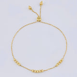 Pulso Modulable Aro Seguido Tres Lineas 2.45 g / 24 cm - 7 cm / 1.2 mm Oro Amarillo 18K