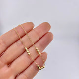 Pulso Modulable Aro Seguido Tres Lineas 2.45 g / 24 cm - 7 cm / 1.2 mm Oro Amarillo 18K