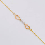 Cadena Aro Seguido Amor Infinito 2.6 g / 45 cm / 1.05 mm Tres Oros 18K