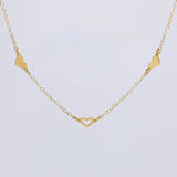 Cadena Aro Seguido Trio Silueta De Corazones 2.15 g / 44 cm / 1.05 mm Oro Amarillo 18K