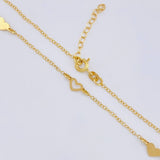 Cadena Aro Seguido Trio Silueta De Corazones 2.15 g / 44 cm / 1.05 mm Oro Amarillo 18K
