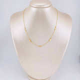Cadena Aro Seguido Trio Silueta De Corazones 2.15 g / 44 cm / 1.05 mm Oro Amarillo 18K